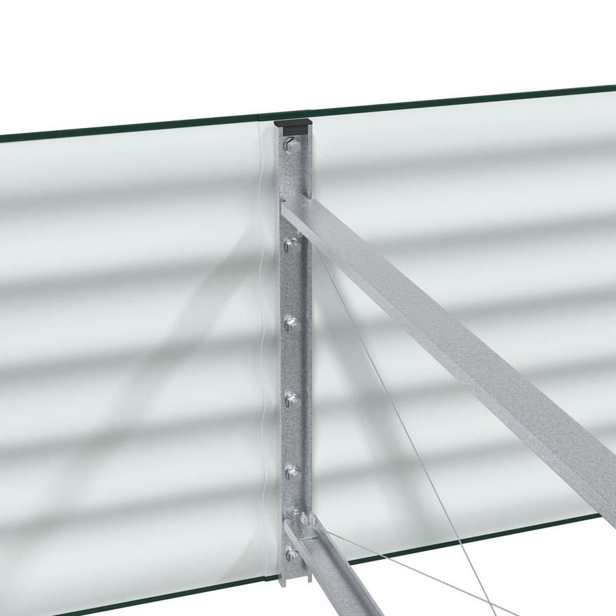 Tuin Verhoogd Bed Gegalvaniseerd Staal 240 x 80 x 44 cm Groen