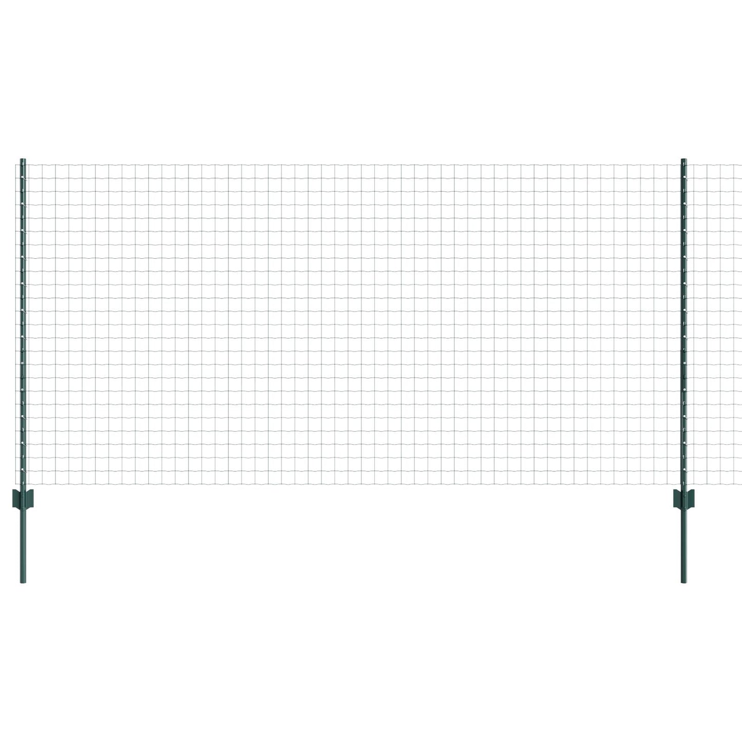 Euro Omheining Set Van 2 Groen Gepoedercoat Staal 25 X 1.2 M