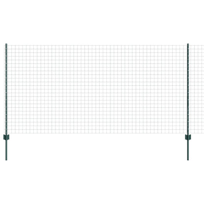 Euro Omheining Set Van 2 Groen Gepoedercoat Staal 25 X 1.2 M