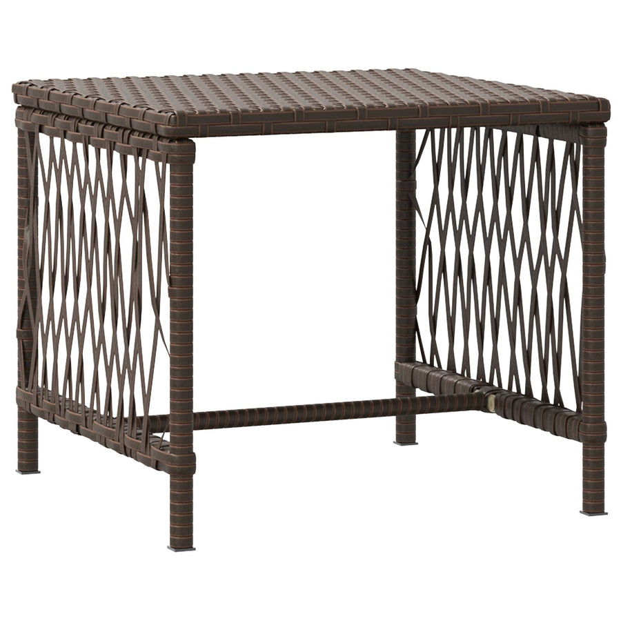 Zonnebankset Set Van 3 Bruin En Crèmewit Pe Rattan, Metaal