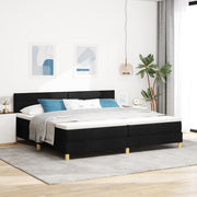 Boxspringbed 200x200 cm zwart met matras