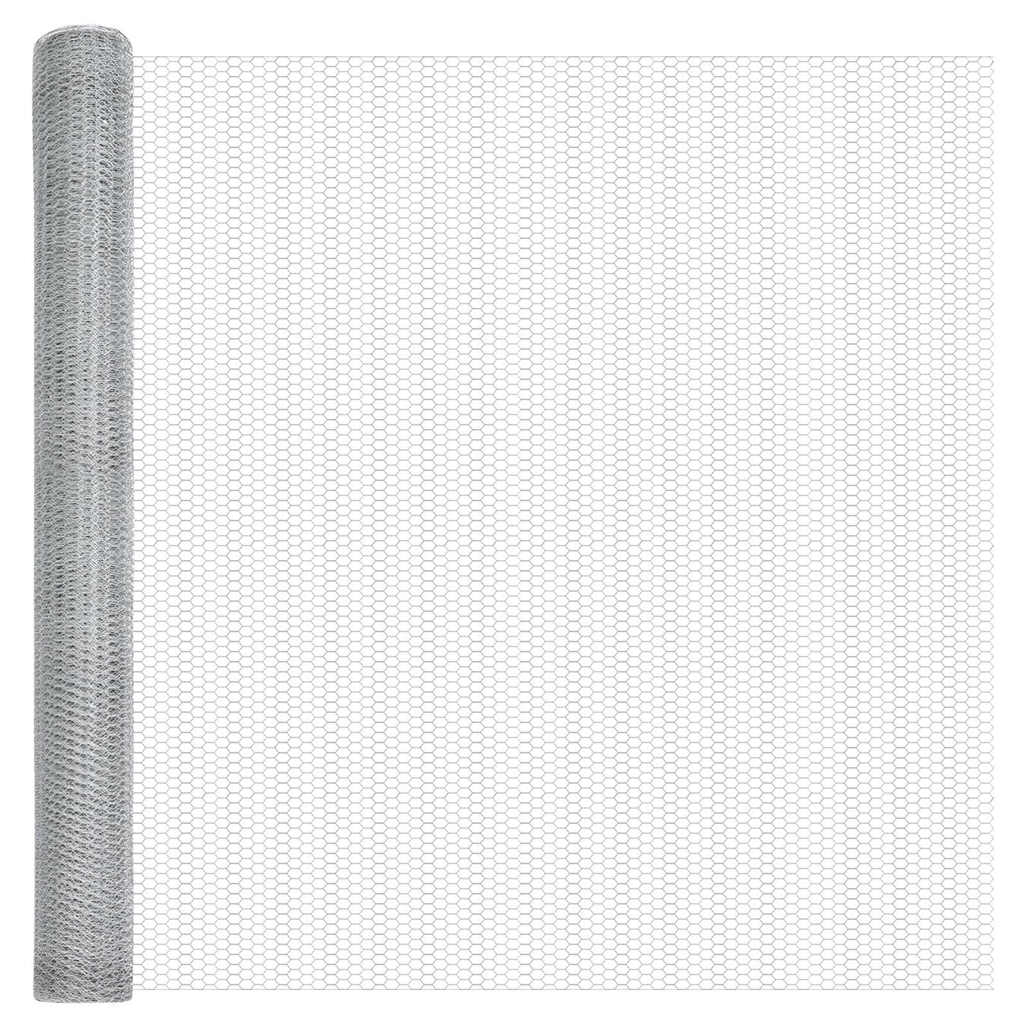Hekpalen 22 Stuks U-Kanaal 160 Cm Gegalvaniseerd Staal,  Zeshoekig Hek 1,6X50 M Gegalvaniseerd Staal