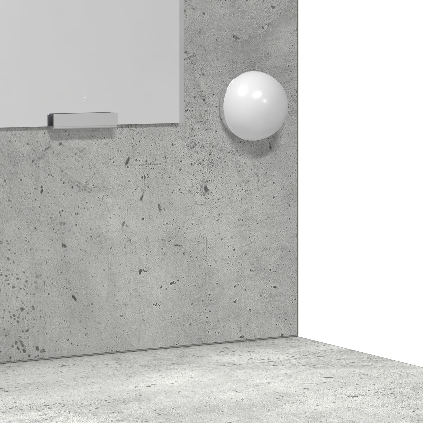 3-Delige Kaptafelset Met Led In Beton Grijs, Gemaakt Van Hout