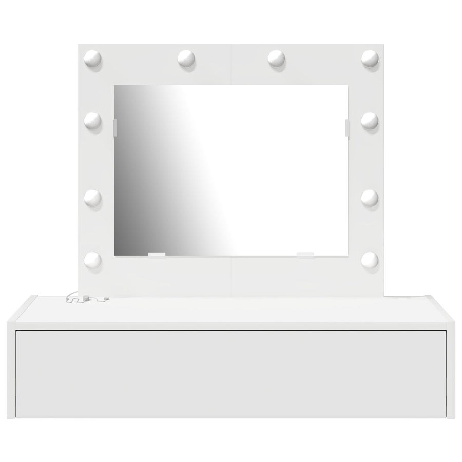 Wandkaptafel Verlichting - 83 x 40 x 70 cm Wit met LED