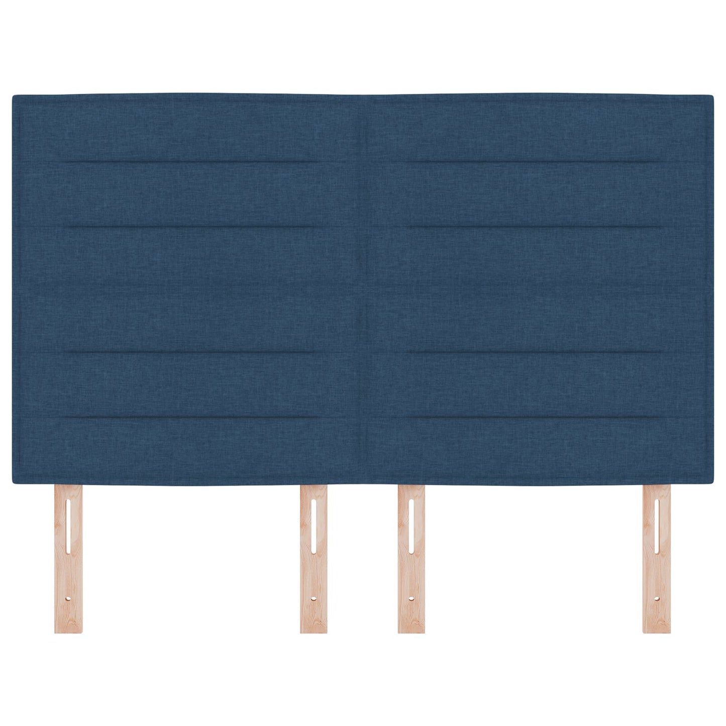 Hoofdbord Lijnen Design Blauw 140 Cm Stof