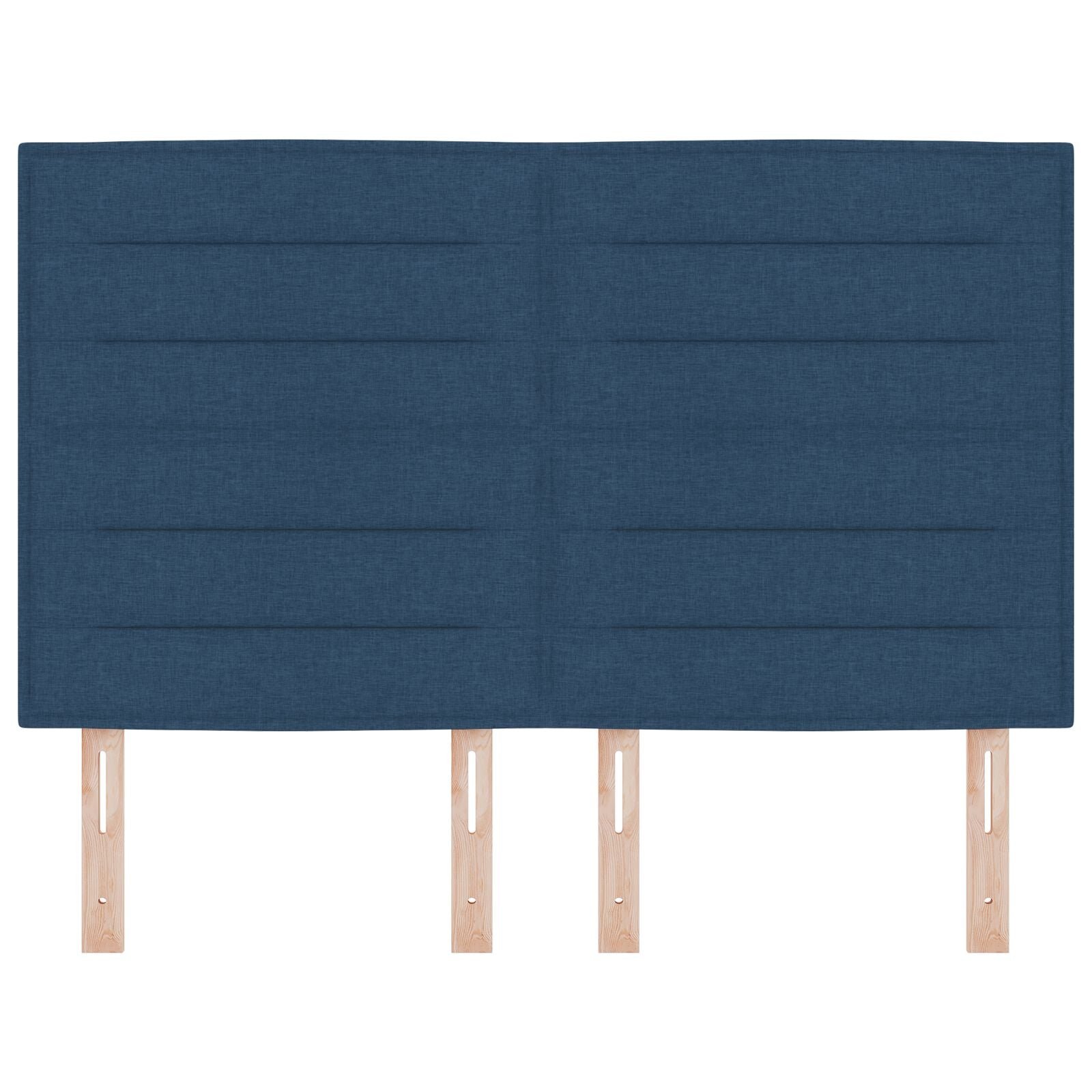 Hoofdbord Lijnen Design Blauw 140 Cm Stof