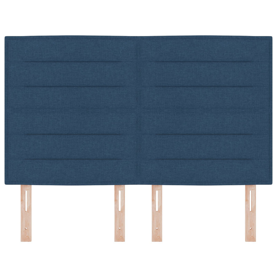 Hoofdbord Lijnen Design Blauw 140 Cm Stof