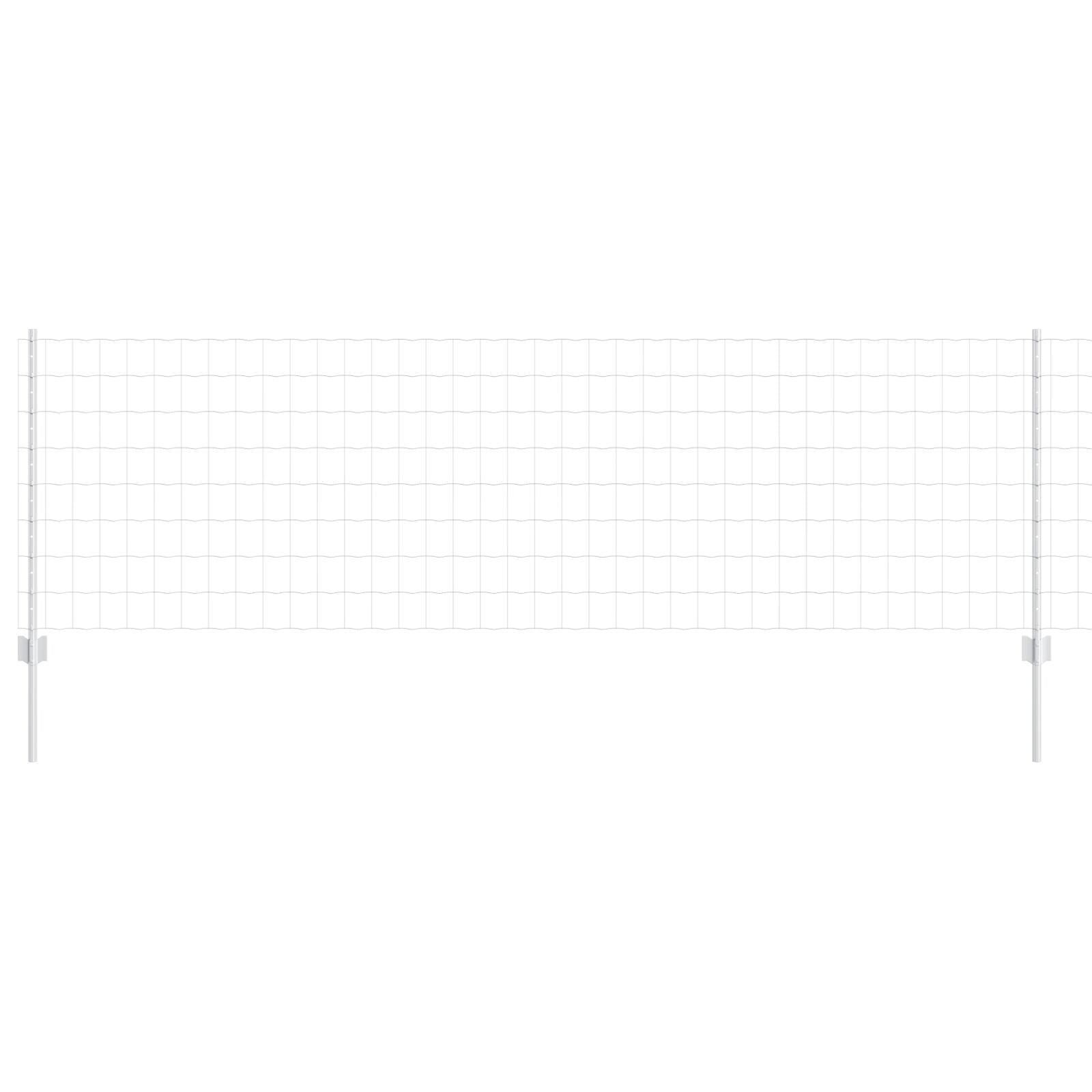 Euro Fence Set Set Van 2 Gegalvaniseerd Staal 25 X 0.8 M Duurzaam