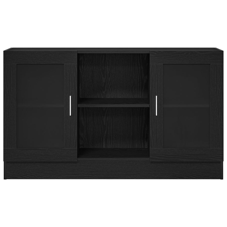 Dressoir Zwart Eiken 120X30,5X70 Cm Gemaakt Van Engineered Hout