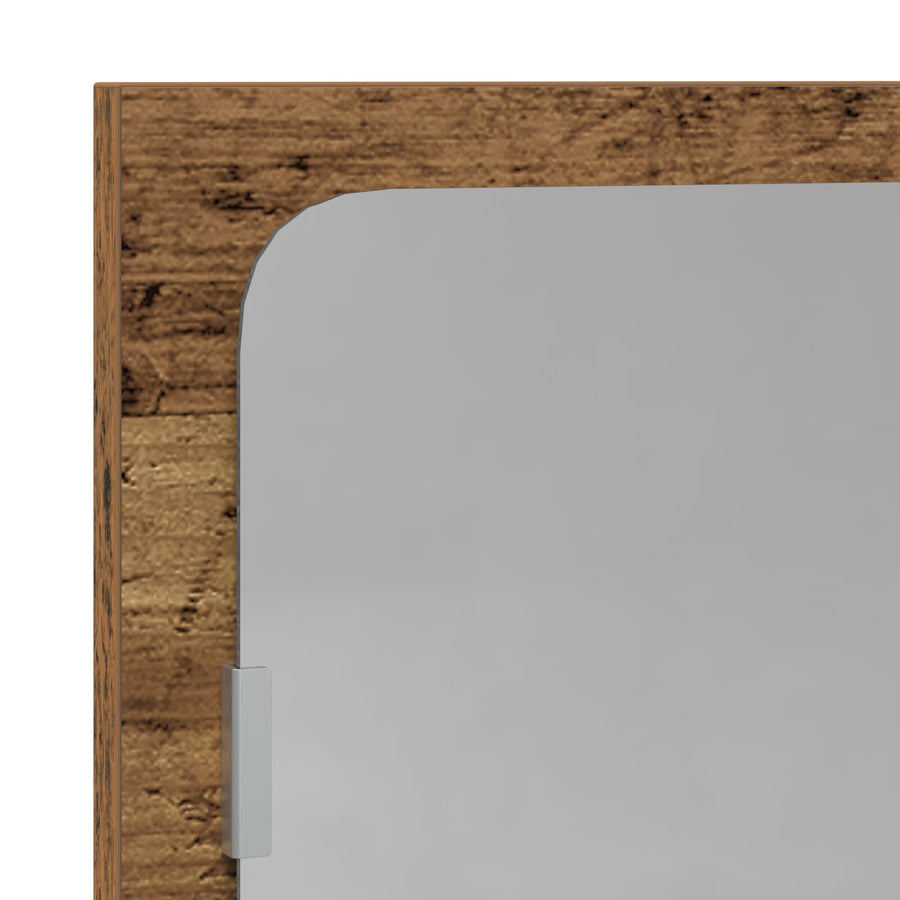Badkamerspiegel Oude Hout 90X10,5X37 Cm Van Gefabriceerd Hout