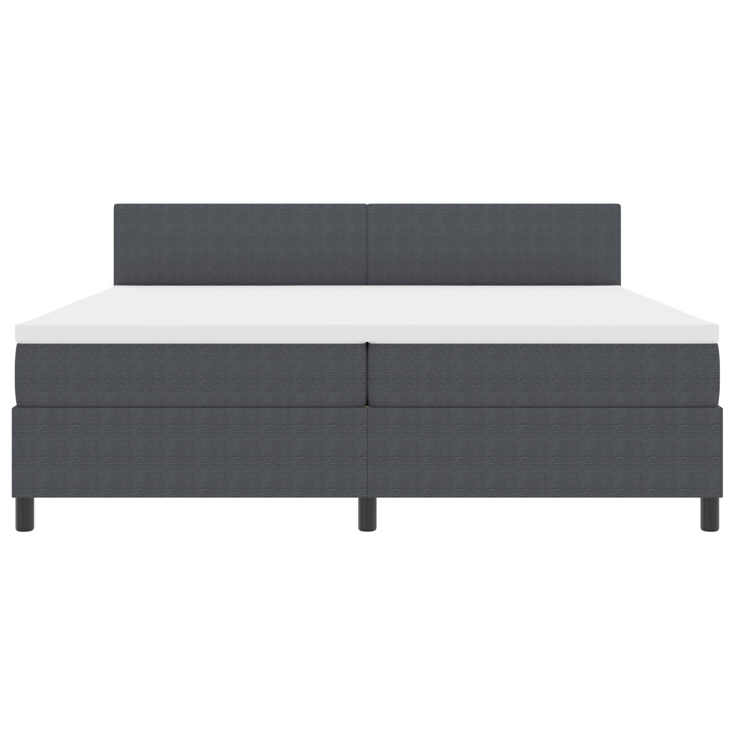 Boxspringbed Met Matras Donkergrijs 200 X 200 Cm Ribstof