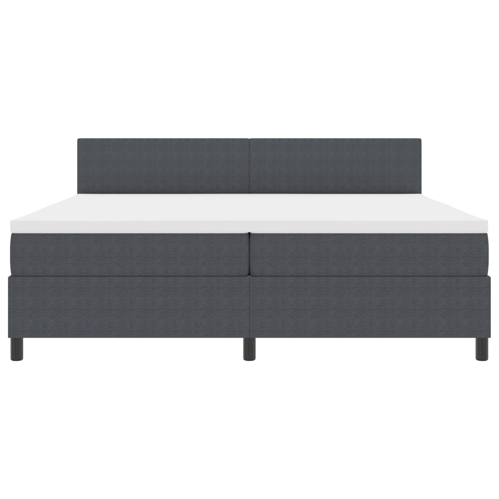 Boxspringbed Met Matras Donkergrijs 200 X 200 Cm Ribstof