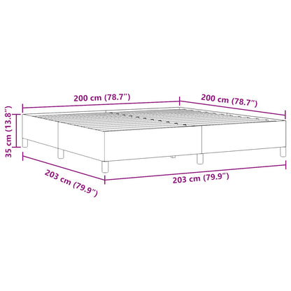 Bedframe Corduroy Stof Lichtgrijs 200 x 200 cm