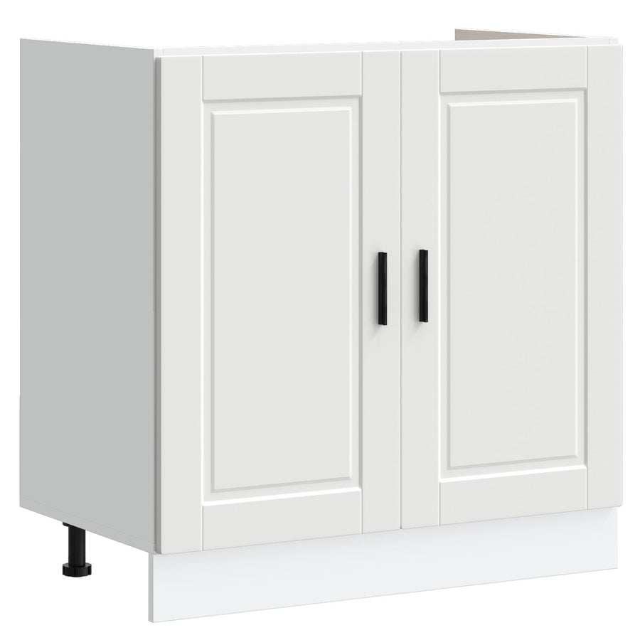 Onderbouwkast ""Porto"" Met Wastafel Wit 80X46X84,5 Cm Mooi Hout