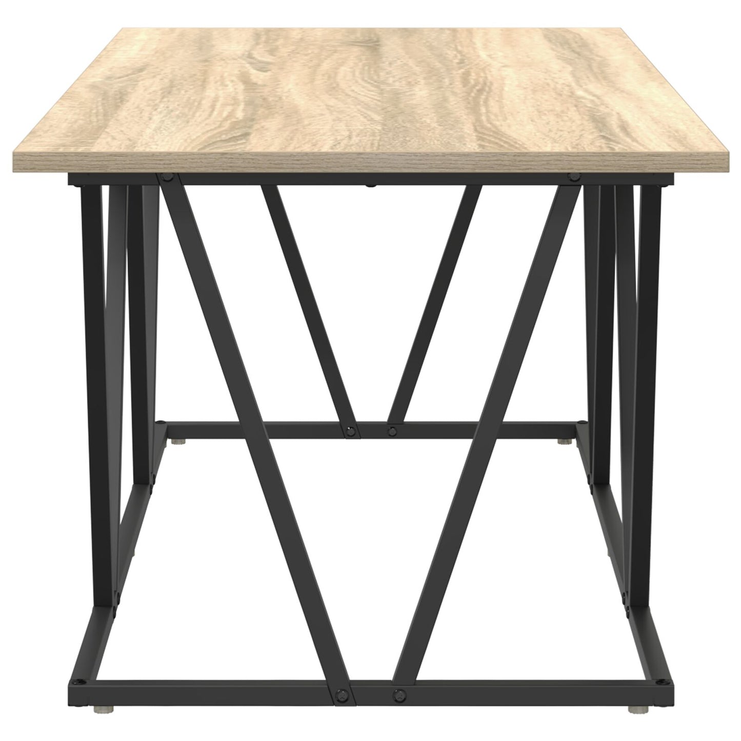 Salontafel 100X50X40 Cm Gemaakt Van Engineered Hout En Metaal Sonoma eik