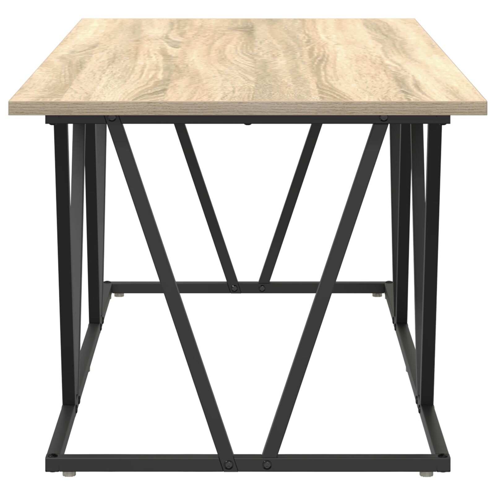 Salontafel 100X50X40 Cm Gemaakt Van Engineered Hout En Metaal Sonoma eik