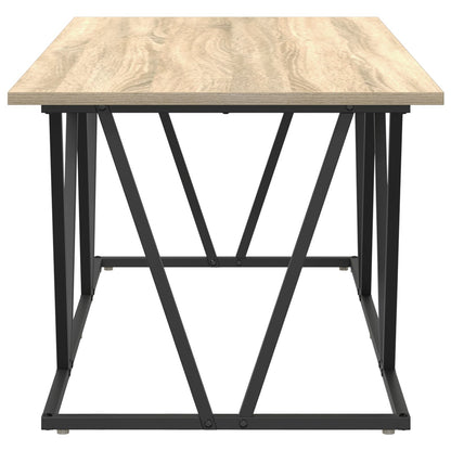 Salontafel 100X50X40 Cm Gemaakt Van Engineered Hout En Metaal Sonoma eik