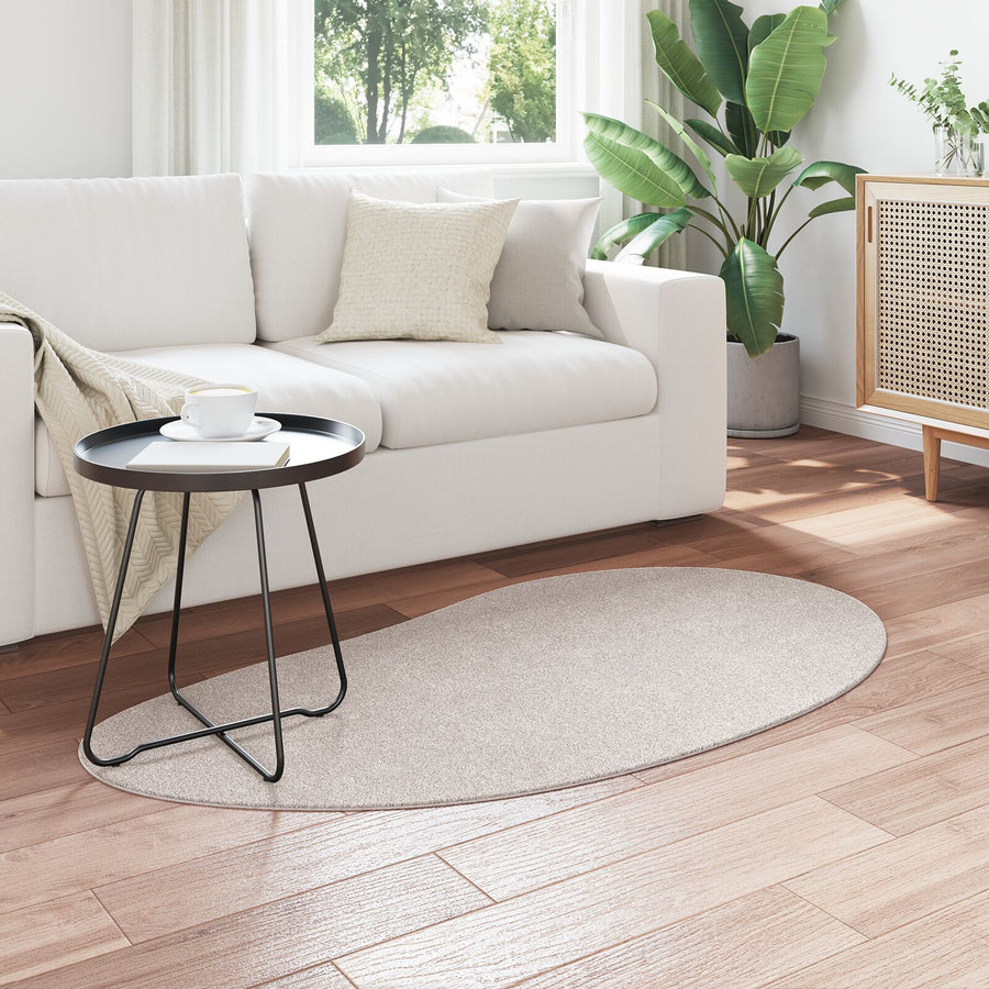 Area Vloerkleed Polyester Antislip Zand 80 x 150 cm Ovaal-Druppel