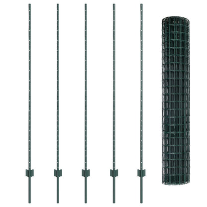 Euro Hek Set Van 2 Groen Poedergecoat Staal 10 X 1,6 M Duurzaam