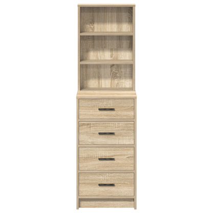 Highboard 40X41X135 Cm Bewerkt Hout Sonoma eik