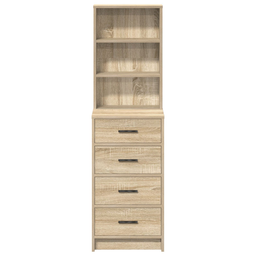 Highboard 40X41X135 Cm Bewerkt Hout Sonoma eik