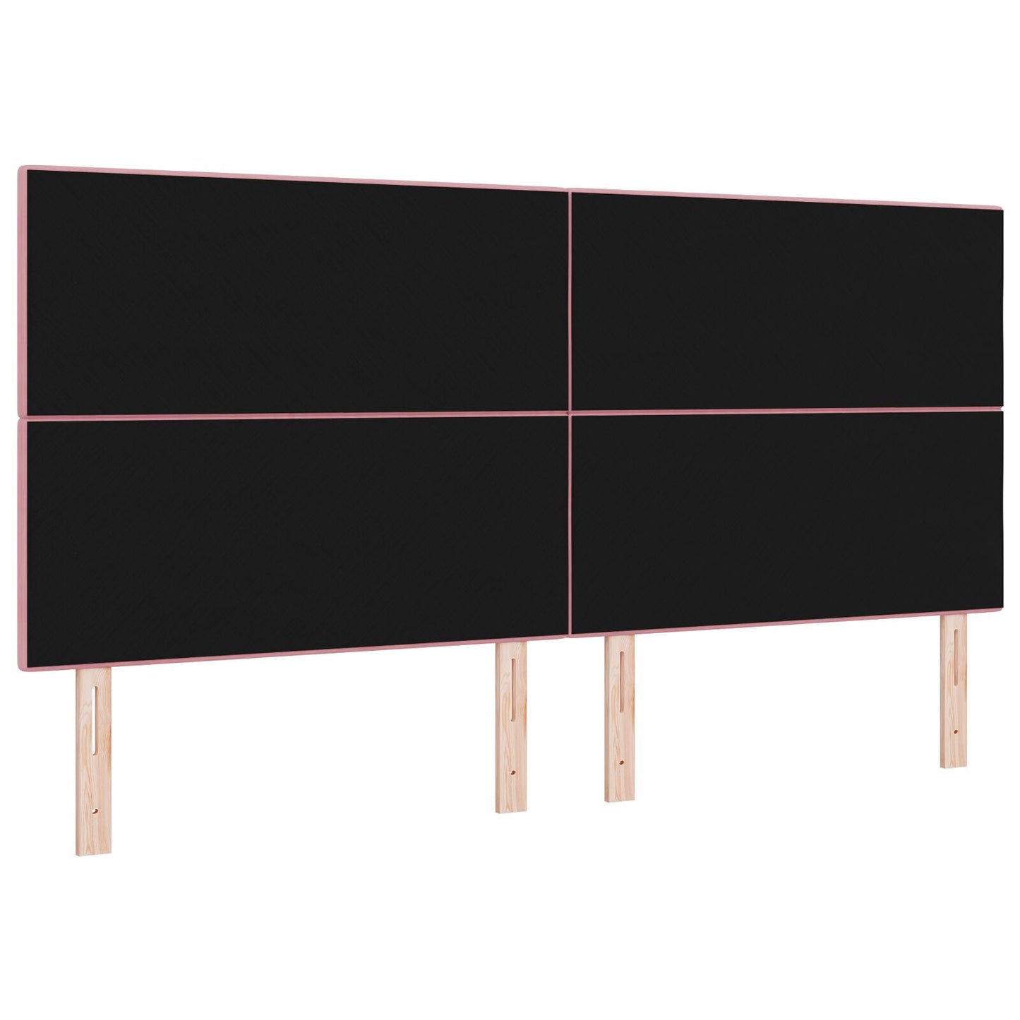 Hoofdbord Knoop Tufted Fluweel Roze 200 cm Hoog hoofdeind