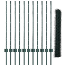 Tuinhek Set Set Van 2 Groen Metaal 25 X 1 M Duurzaam Tuinhek