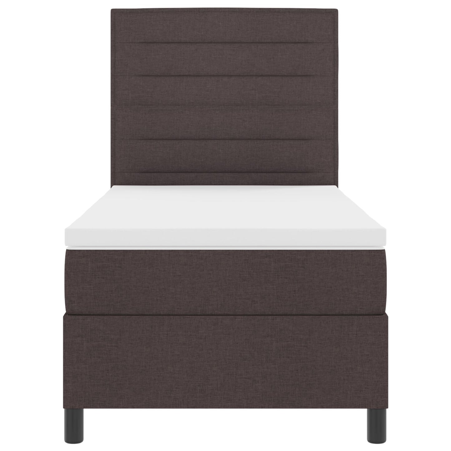 Veringsbed Met Matras Stof Donkerbruin 90 x 200 cm Lijnen ontwerp