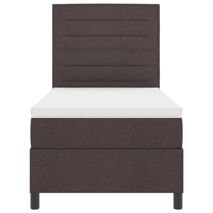 Veringsbed Met Matras Stof Donkerbruin 90 x 200 cm Lijnen ontwerp
