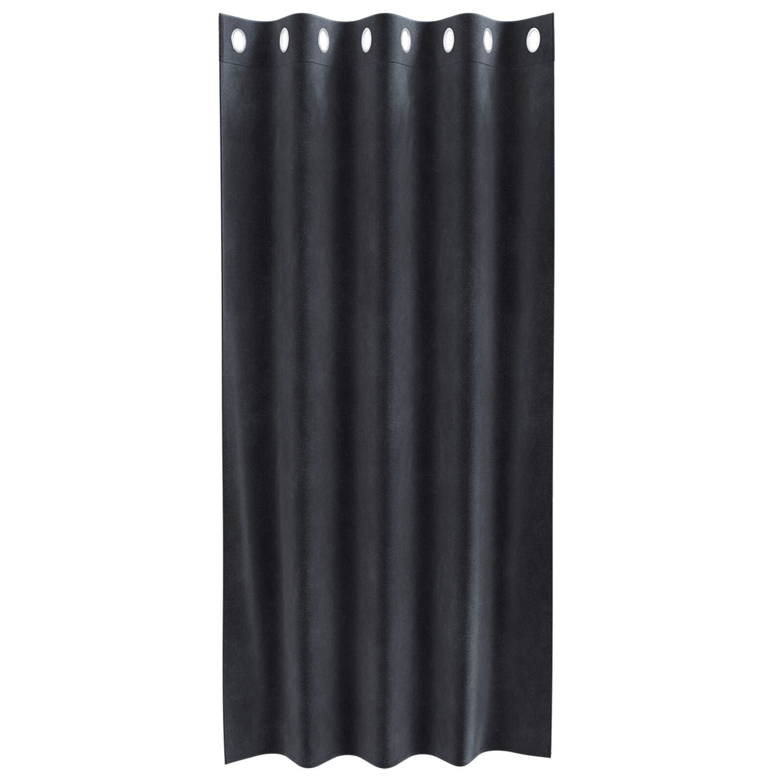 Verduisteringsgordijnen 2 Stuks Velours Donkergrijs 140 x 175 cm met oogjes