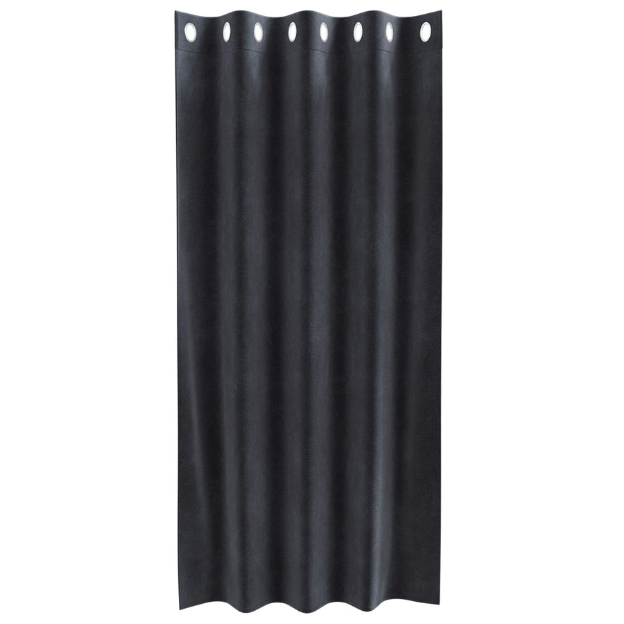 Verduisteringsgordijnen 2 Stuks Velours Donkergrijs 140 x 175 cm met oogjes