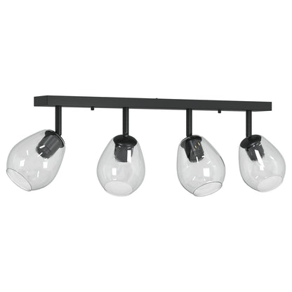 Plafondlamp Met Verstelbare Glazen Lampenkap Anthraciet E27 4