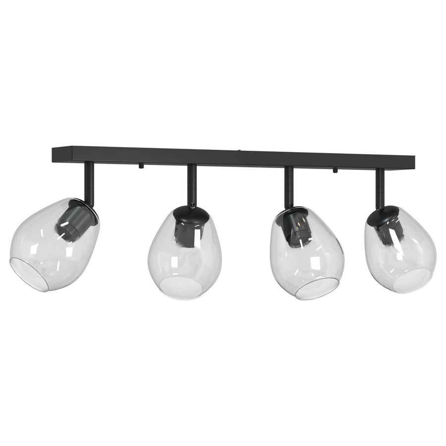 Plafondlamp Met Verstelbare Glazen Lampenkap Anthraciet E27 4