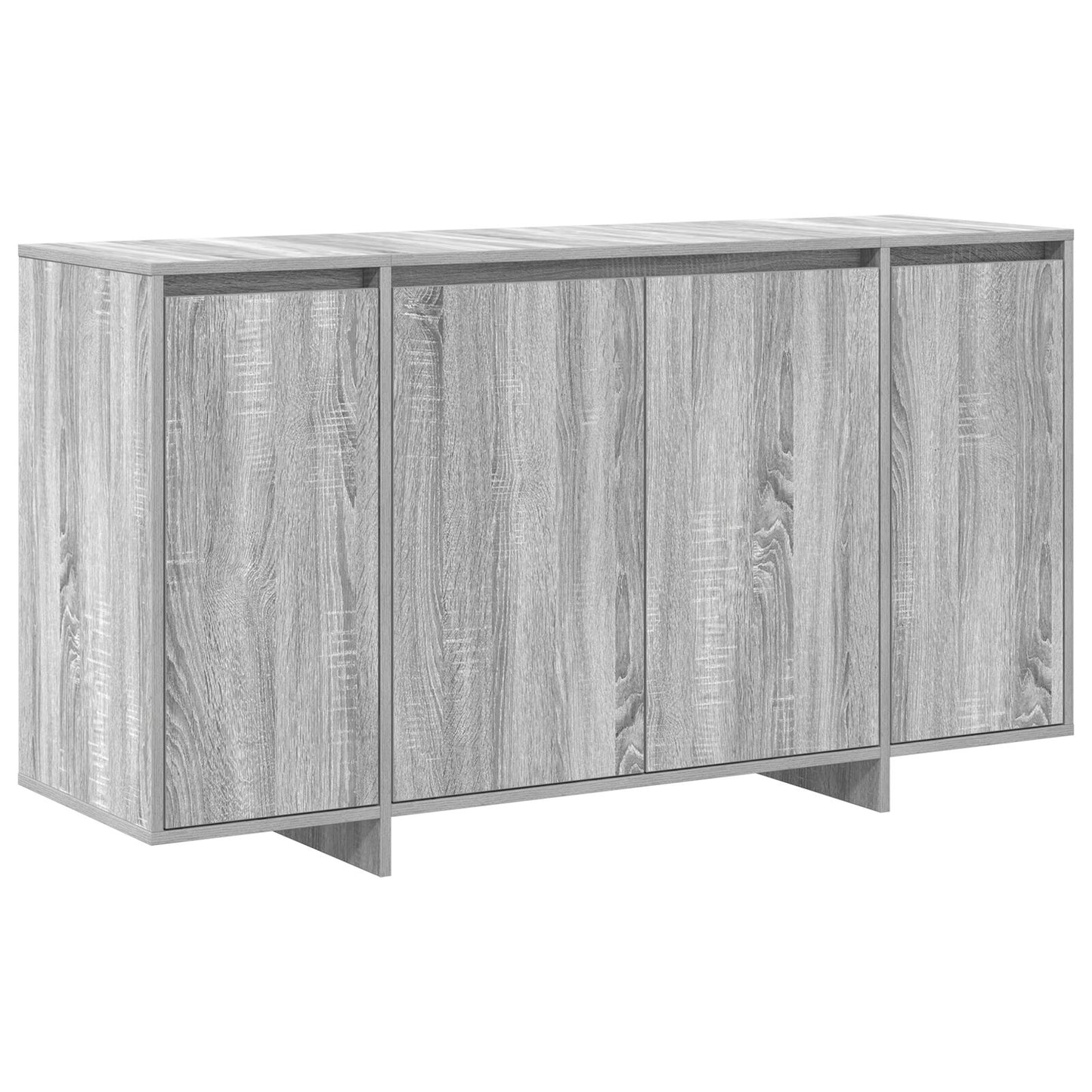 Grijs Dressoir Bewerkt Hout 135 X 41 X 75 Cm