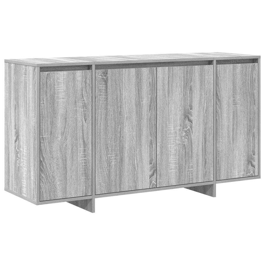 Grijs Dressoir Bewerkt Hout 135 X 41 X 75 Cm