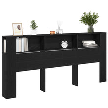 Hoofdbord Kast Zwart Eiken 220X18,5X104,5 Cm