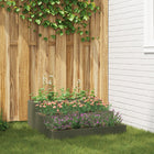 Plantenbak 90x90x35 cm olijfgroen staal