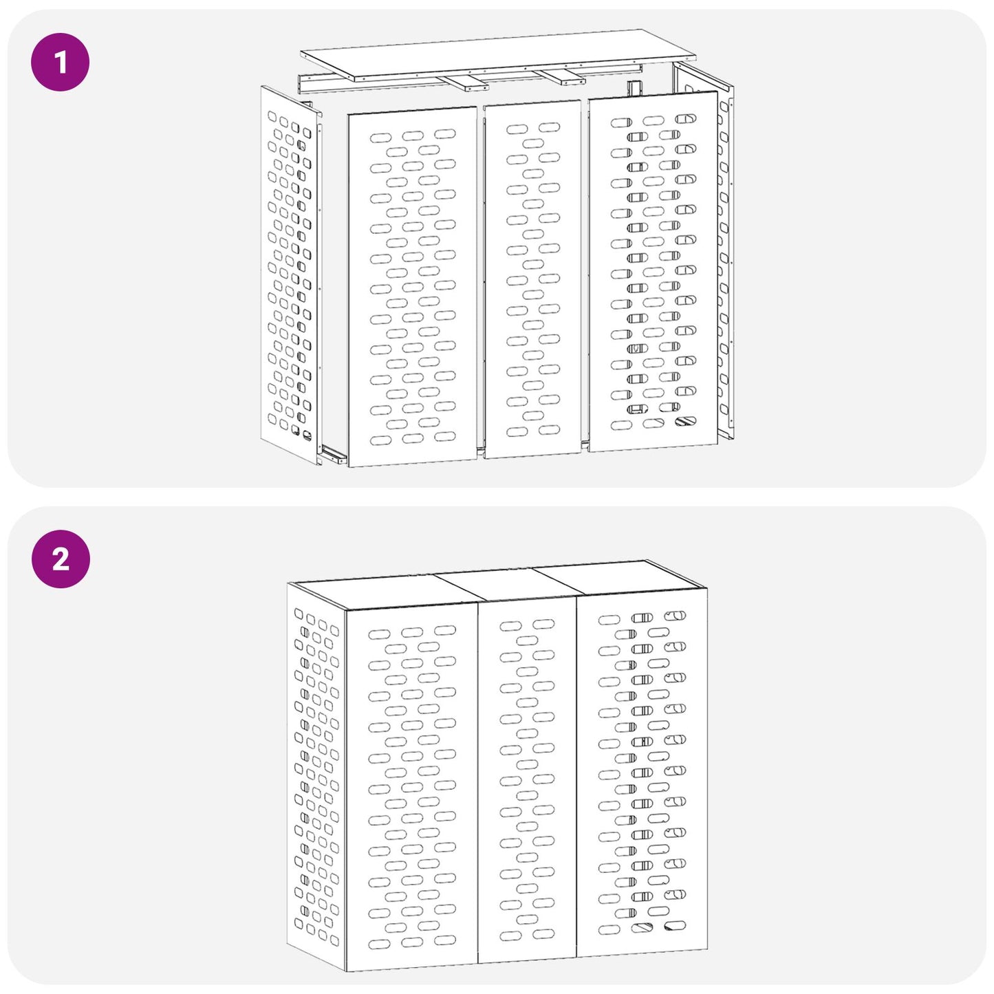 Airco Cover Roestvrijstaal 110 x 50 x 105 cm