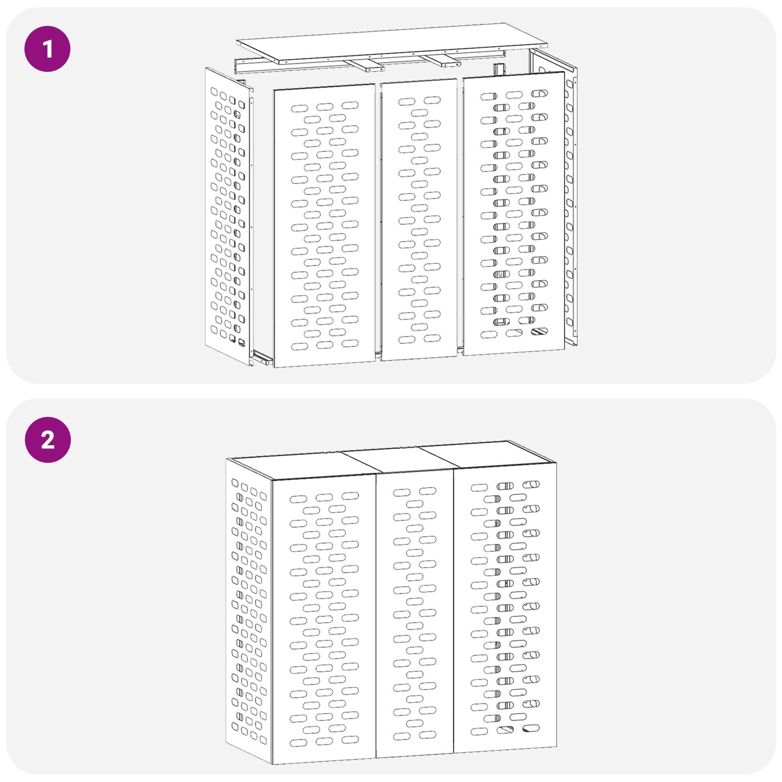 Airco Cover Roestvrijstaal 110 x 50 x 105 cm