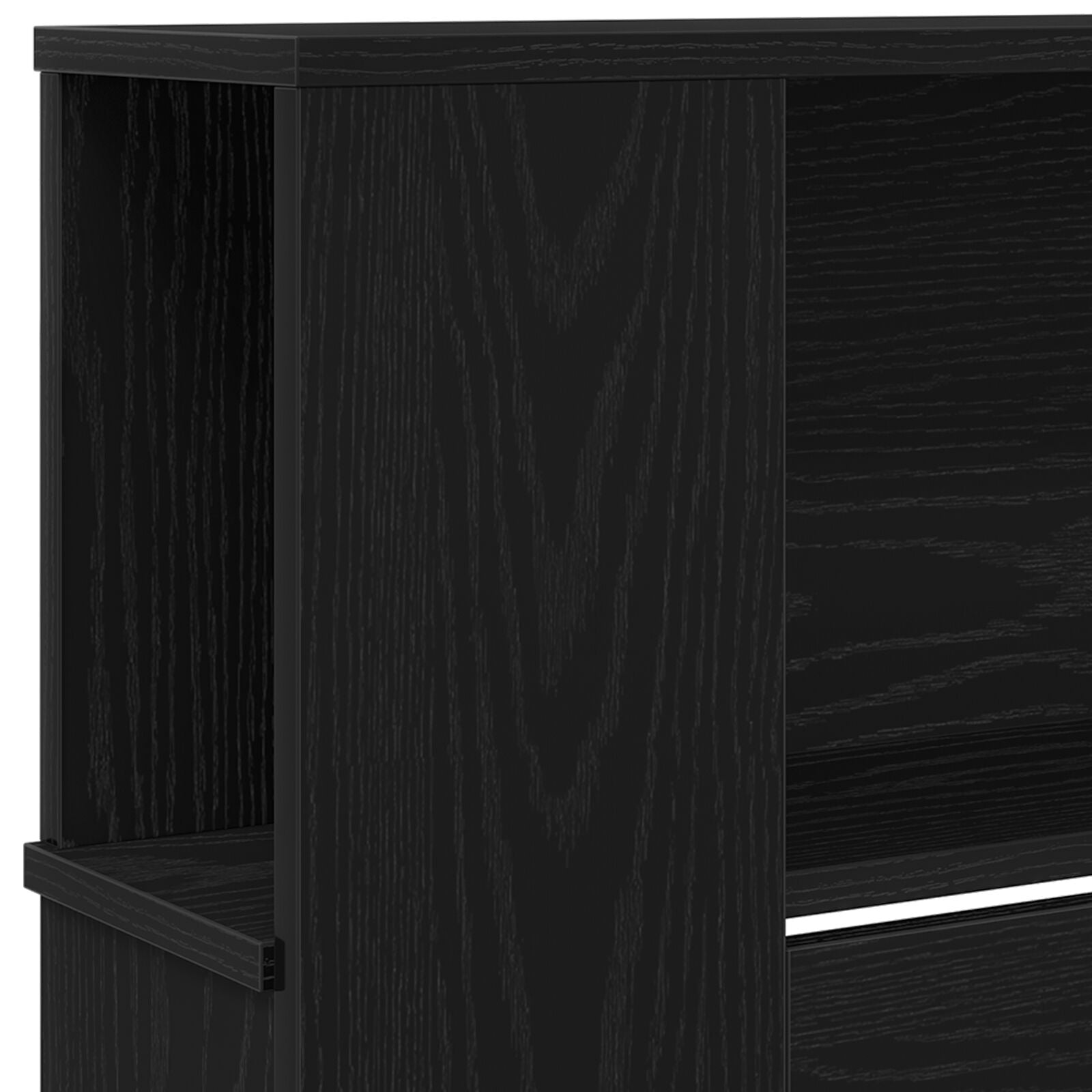 Hoofdbord Kast Zwart Eiken 220X18,5X104,5 Cm