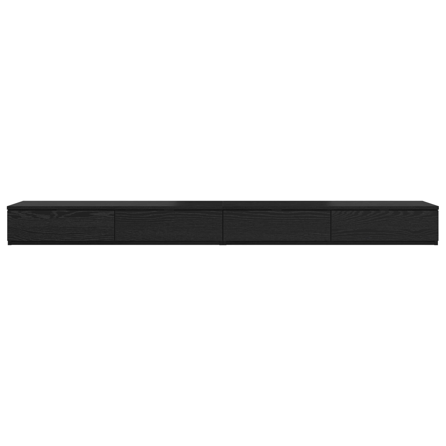 Bedladen Zwart 200X36,5X16,5 Cm Bewerkt Hout Zwart eiken 200 x 36.5 x 16.5 cm