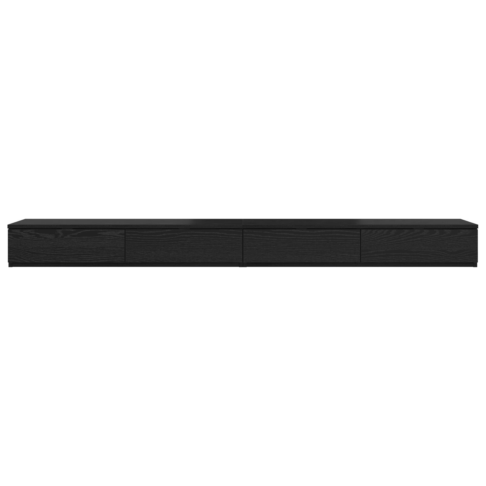Bedladen Zwart 200X36,5X16,5 Cm Bewerkt Hout Zwart eiken 200 x 36.5 x 16.5 cm