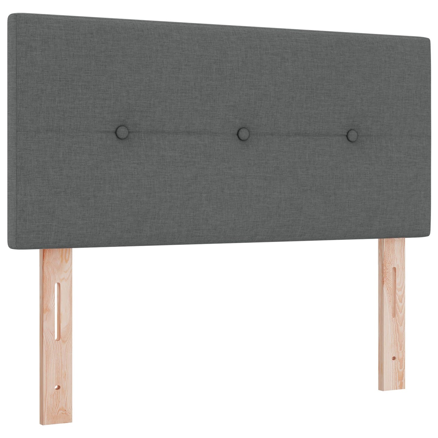 Hoofdbord Knopgestikt Stof Donkergrijs 100 cm Laag hoofdbord
