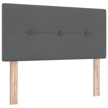 Hoofdbord Knopgestikt Stof Donkergrijs 100 cm Laag hoofdbord