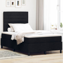 Boxspringbed Met Matras Zwart Klein Tweepersoons Stoffen Blauw
