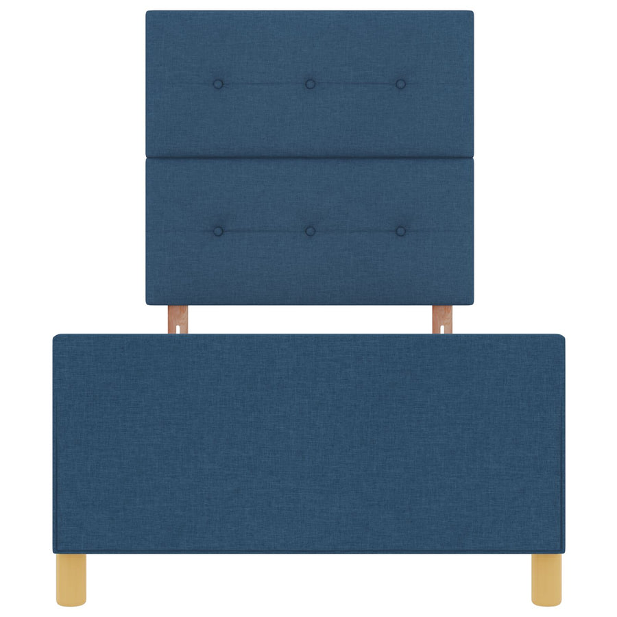 T Bedframe Blauw 100X200 Cm Stof Crème