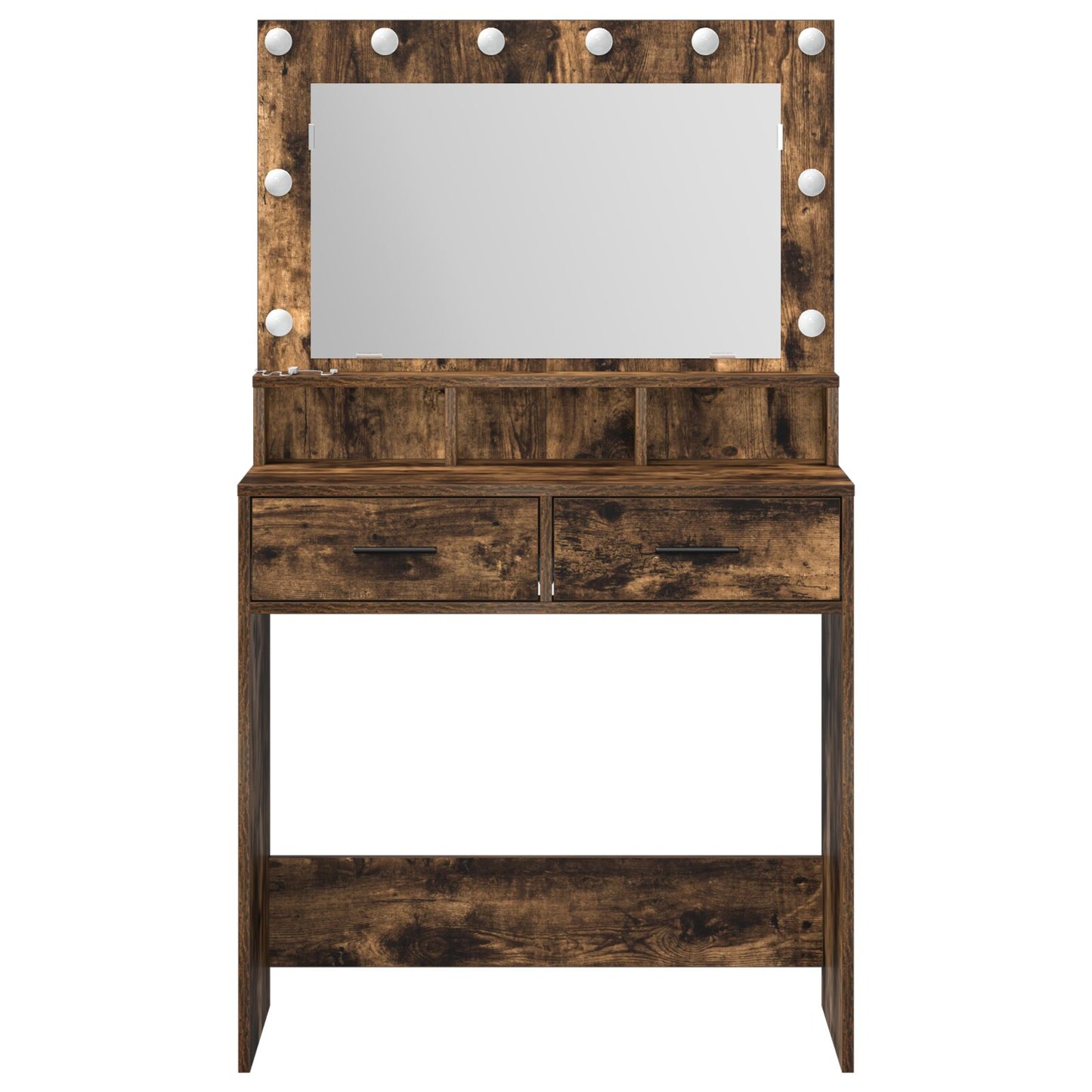 Kaptafel Met Led Verlichting 79 x 41 x 135 cm Gerookt eiken