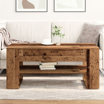 Salontafel Oude Hout 102X55X45 Cm Gelaagd Hout