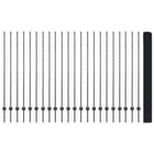 Fence with Pole Grey 1.5 x 50 m Steel and PVC
