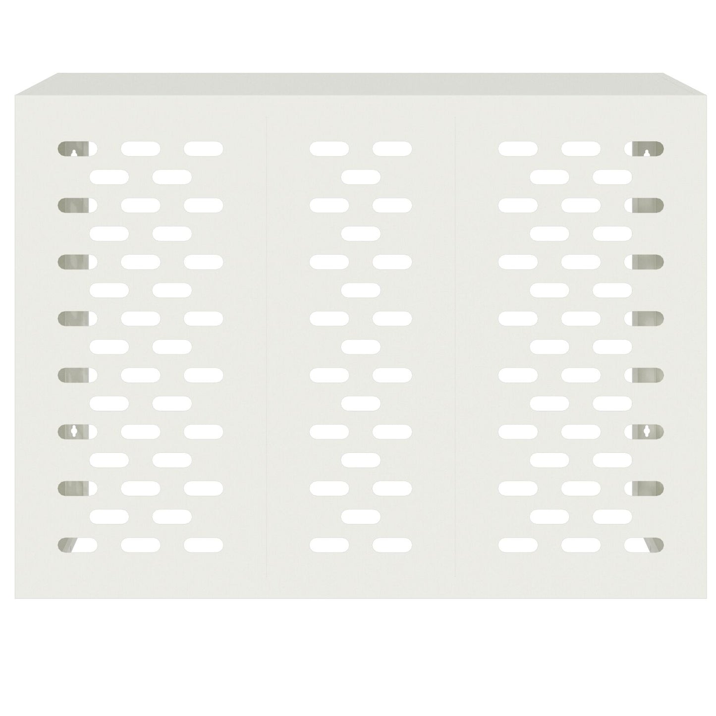 Airconditioner Beschermhoes Staal Wit 110 x 50 x 80 cm